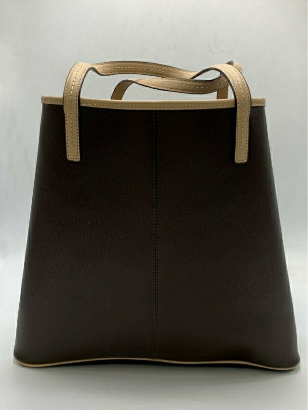 Authentic Coach Brown and Tan Leather Tote Bag w/ COA - Picture 4 of 8